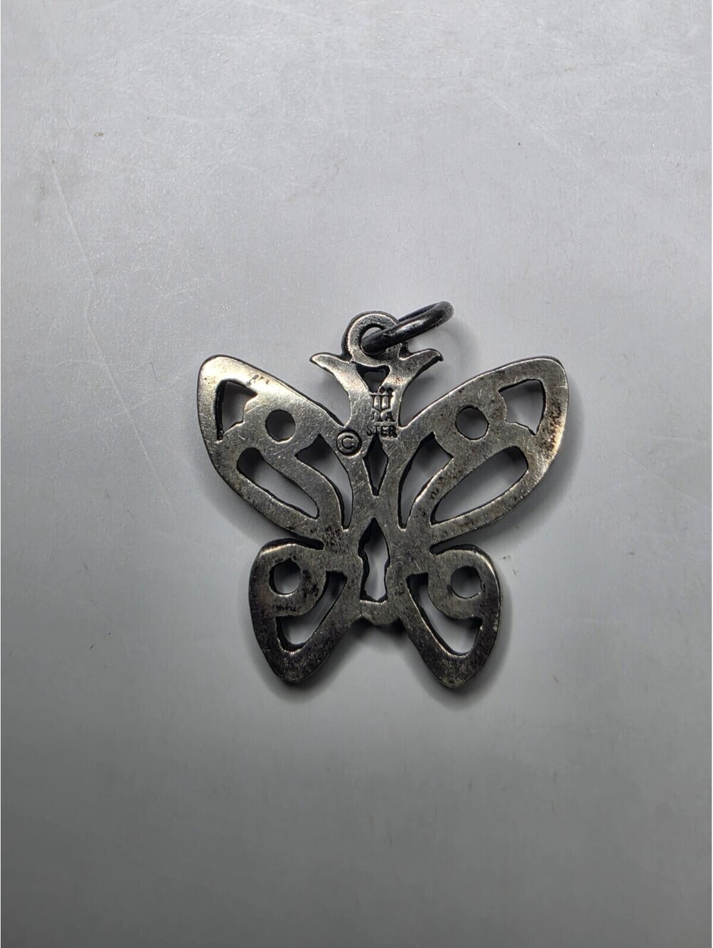 James Avery Retired 925 Sterling Silver Lace Butterfly Charm Pendant